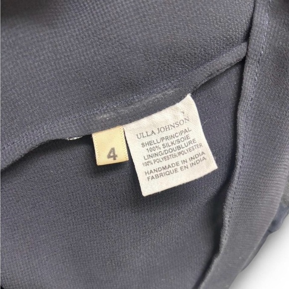 Ulla Johnson Frances Silk Embroidered Tassel Dress Midnight Blue Size 4 NWT Boho - Picture 7 of 11